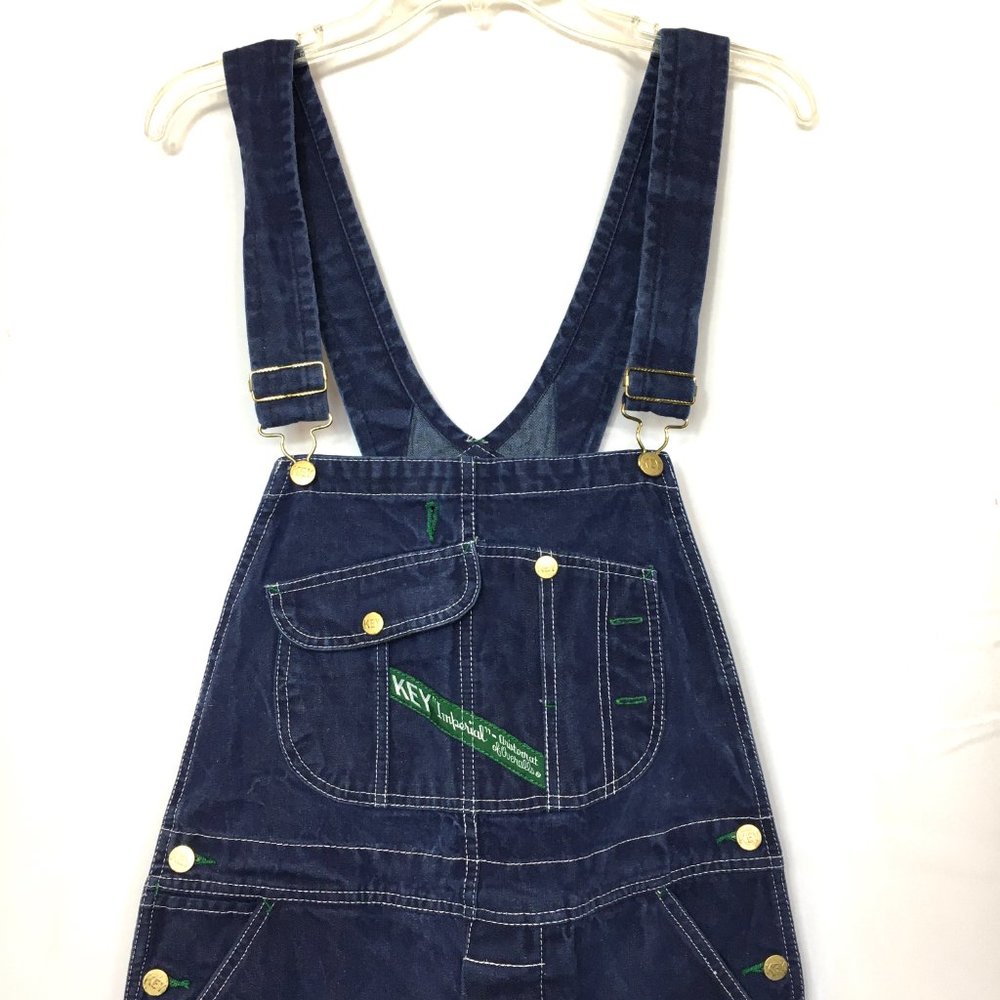 KEY IMPERIAL Overall Bibs Denim Work Wear  VTG EUC